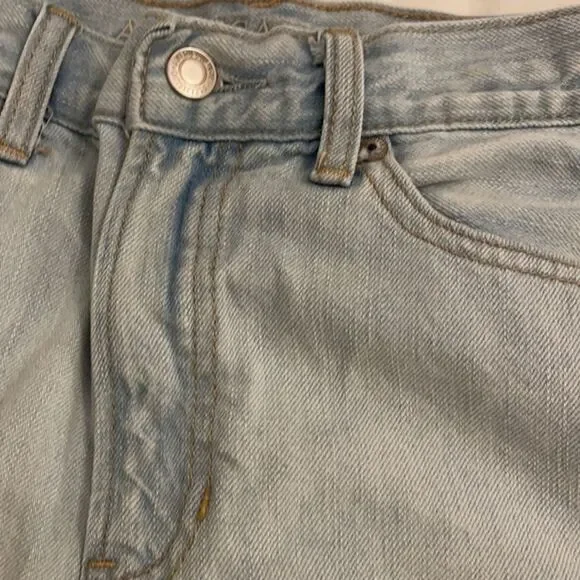 American Eagle Denim Cut-Off Jean Shorts Womens Size 0 Lace Boho Festival - Picture 13 of 13